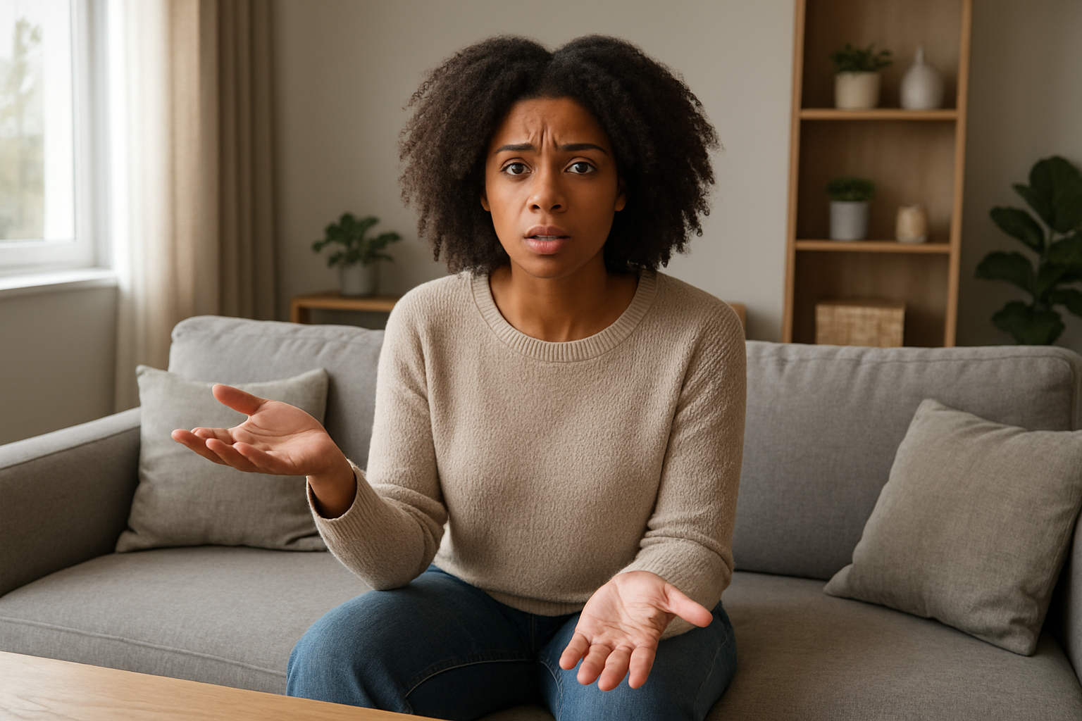 A person speaking to a smart speaker and a smartphone showing search results, with futuristic data streams in the background.